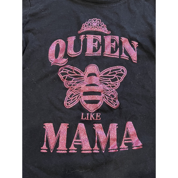 Girls The Childrens Place Black Queen Like Mama Long Sleeve Shirt Size M (7/8) - Picture 2 of 5
